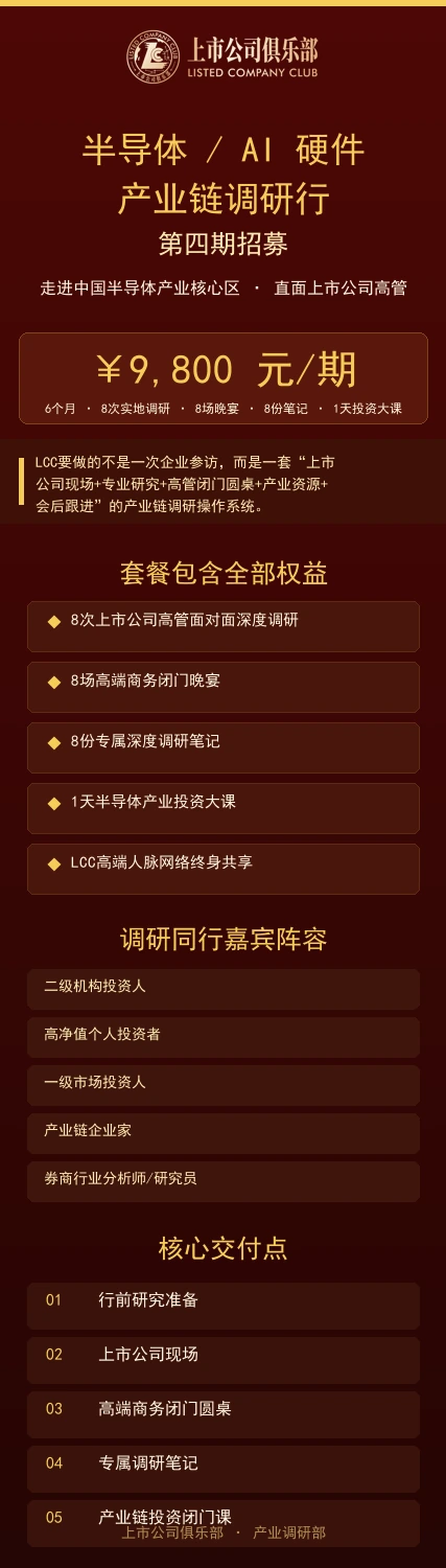 半导体AI硬件产业链调研行第四期招募海报